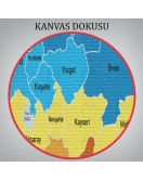 Türkiye Haritası Kanvas Tablo Eğitici ve Öretici Dekoratif Tablo Tablo 3110