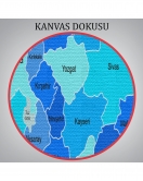 Türkiye Haritası Kanvas Tablo Eğitici ve Öretici Dekoratif Tablo Tablo 3114