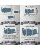 Türkiye Haritası Kanvas Tablo Eğitici ve Öretici Dekoratif Tablo Tablo 3121
