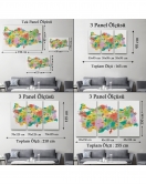 Türkiye Haritası Kanvas Tablo Eğitici ve Öretici Dekoratif Tablo Tablo 3114