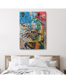 Jean Michel Basquiat Jazz King Kanvas Tablo, Jazz King Canvas Tablo-4964