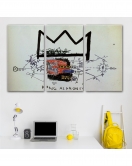 Jean Michel Basquiat'in Kral Alphonso İsimli Eseri Kanvas Tablo-5015