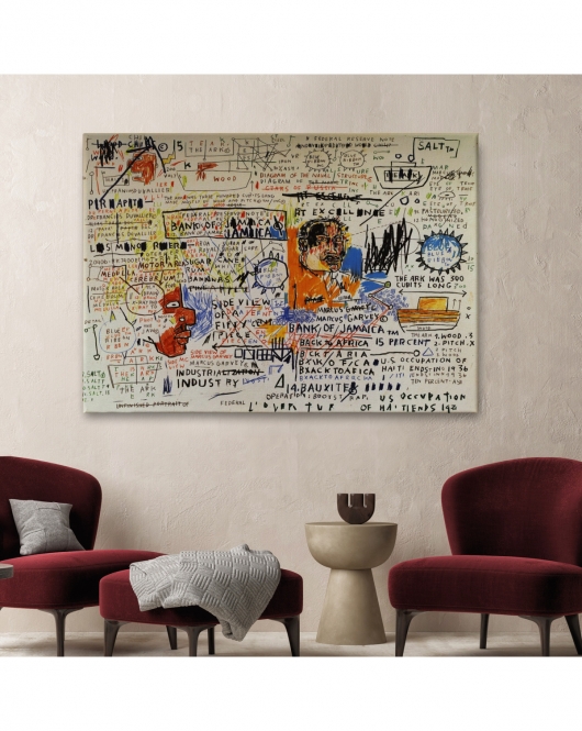 Jean Michel Basquiat'in 50 cent Piece İsimli Eseri Kanvas Tablo-5017