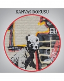 Bansky Grafitiyi Arayan Polisler Kanvas Tablo-5018