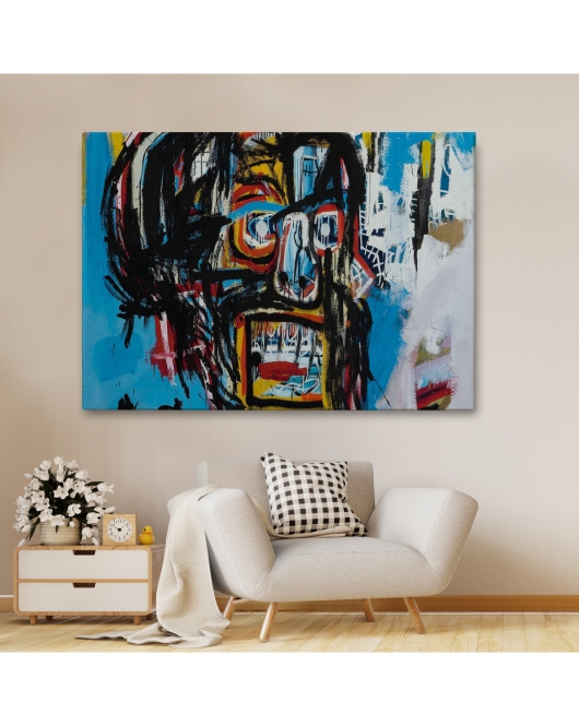 Jean Michel Basquiat'in Untitled Kafatası Kanvas Tablo-5031