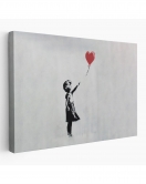 Banksy Kırmızı Balonu Uçup Giden Kız Kanvas Tablosu-5059