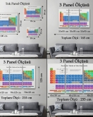 Periodik Cetvel Bilimsel Elementler Kanvas Tablo-5092