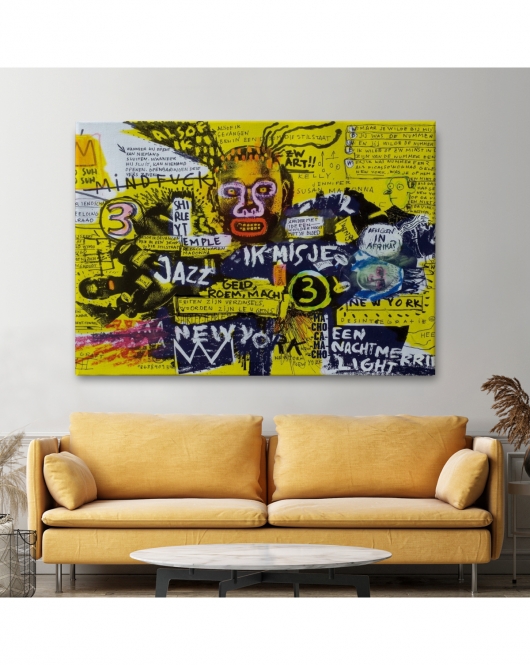 Jean Michel Basquiat Şehir Sanatı Kanvas Tablo-5095