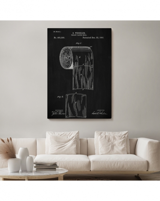 Tuvalet Kağıdı Rulosu Patent Kanvas Tablo-5242