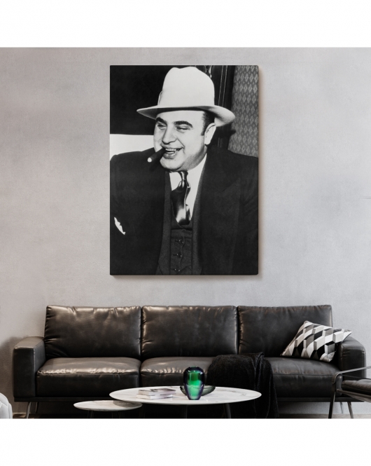 Ünlü Sabıka Fotoğrafı Posteri, Ünlü Mafya Patronu, Al Capone Kanvas Tablo-5292