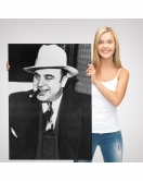 Ünlü Sabıka Fotoğrafı Posteri, Ünlü Mafya Patronu, Al Capone Kanvas Tablo-5292