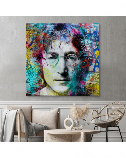 John Lennon Sokak Sanatı Kanvas Tablo Street Art-5890