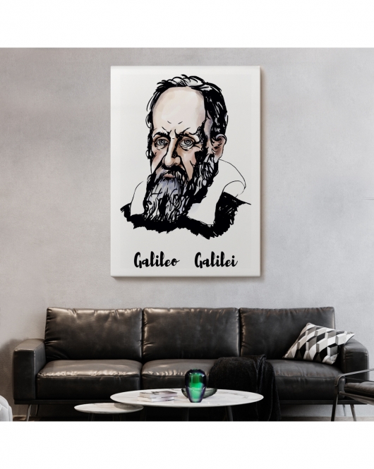 Galileo Galilei Dekoratif Kanvas Tablo-5915