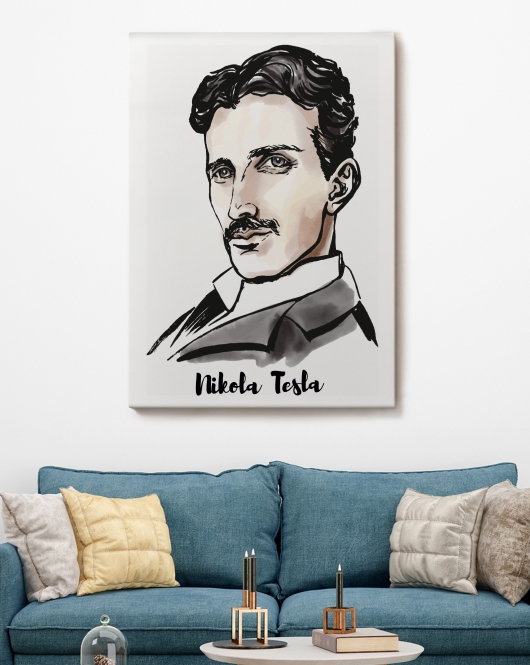 Nikola Tesla Dekoratif Kanvas Tablo 5917