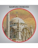 Ortaköy Cami Ve Boğaz Köprüsü Yağlıboya Görünüm Kanvas Duvar Tablosu-5946