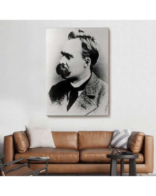 Friedrich Nietzsche Siyah Beyaz Dekoratif Kanvas Tablo-5963