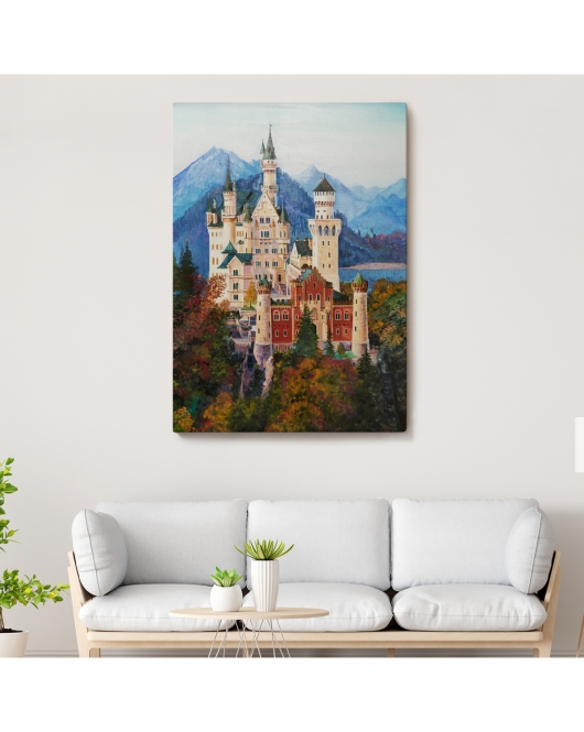 Bavyera Almanya Neuschwanstein Kalesİ Kanvas Tablo-5980