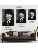 Atatürk Portre Tablosu Mustafa Kemal Atatürk Dikdörtgen Dekoratif Kanvas Tablo-CJ-60