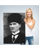 Atatürk Portre Tablosu Mustafa Kemal Atatürk Dikdörtgen Dekoratif Kanvas Tablo-CJ-60