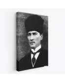 Atatürk Portre Tablosu Mustafa Kemal Atatürk Dikdörtgen Dekoratif Kanvas Tablo-CJ-60