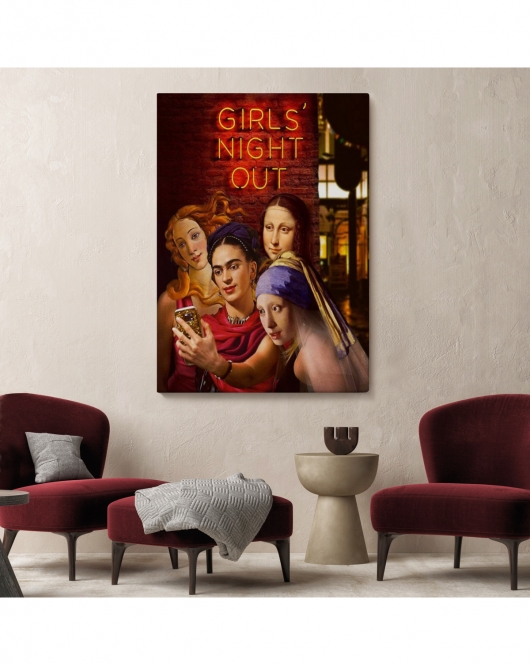 Kızlar Gecesi, Girls Night Out, Dekoratif Duvar Tablosu-6112