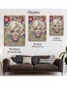 Marilyn Monroe Pembe Balon Duvar Tablosu-6217