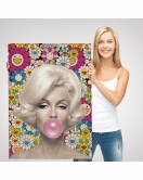 Marilyn Monroe Pembe Balon Duvar Tablosu-6217