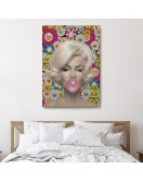 Marilyn Monroe Pembe Balon Duvar Tablosu-6217