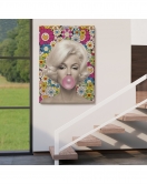 Marilyn Monroe Pembe Balon Duvar Tablosu-6217