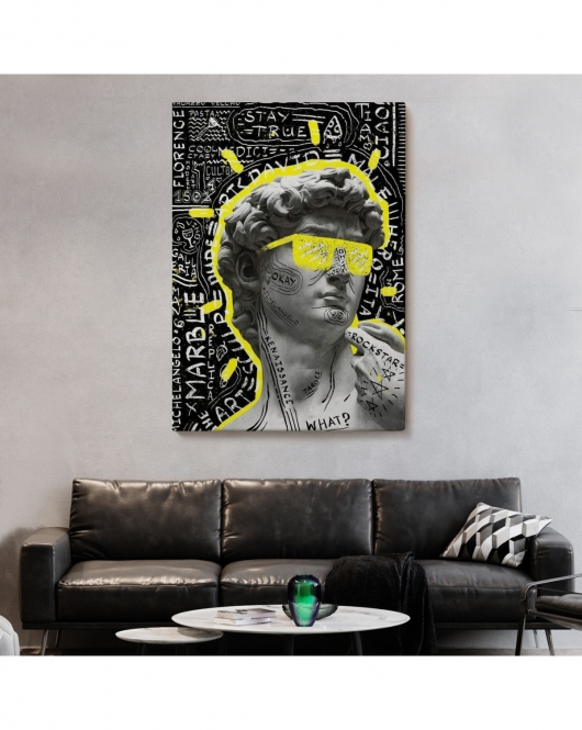 Michelangelo Buonarroti Davud Pop Art Tablosu-6376