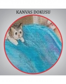 Dianne Denge'in Kedi Sever Yaşlı Kadın Mutluluğun Resmi Tablosu-6383