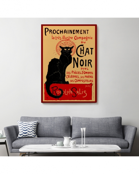 Siyah Kedi Tablosu - Le Chat Noir Theophile Steinlen-6431