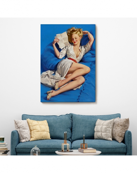 Gil Elvgren Pin-up Aşk Mektubu Duvar Tablosu-6449