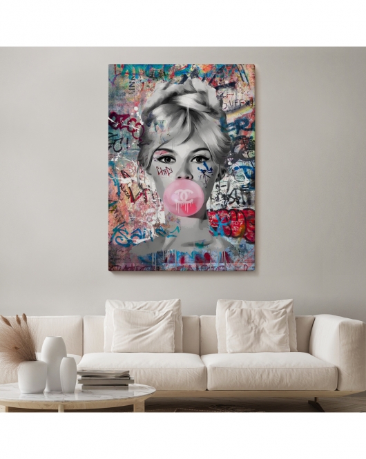 Brigitte Bardot Graffiti Pop Art Duvar Tablosu-6469