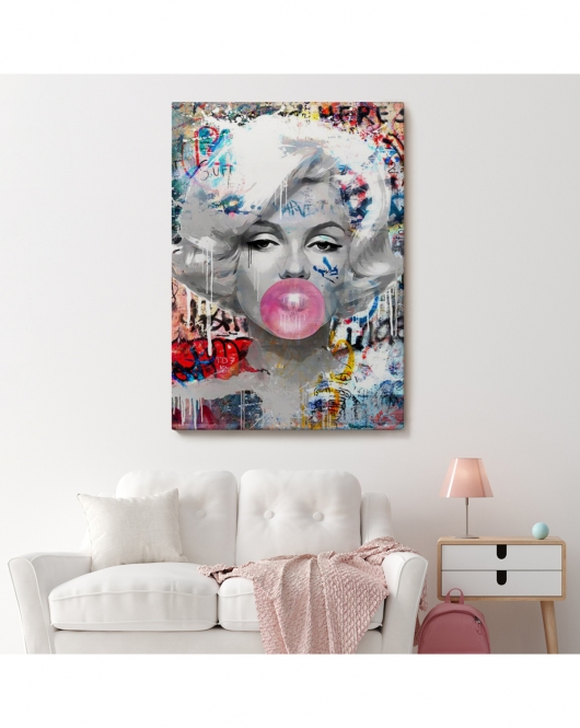 Marilyn Monroe Graffiti Pop Art Duvar Tablosu-6471