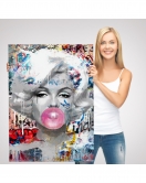 Marilyn Monroe Graffiti Pop Art Duvar Tablosu-6471