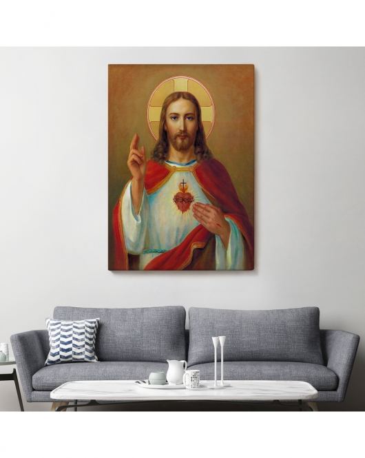 İsa'nın En Kutsal Kalbi Tablosu - The Most Sacred Heart Of Jesus-6478