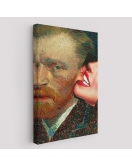 Vincent van Gogh Kulağını Isıran Kadın Pop Art Tablo-6486