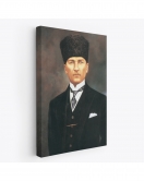 Atatürk Portre Tablosu Mustafa Kemal Atatürk Dikdörtgen Dekoratif Kanvas Tablo-CÖ-65