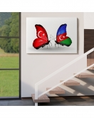 Azerbaycan Türkiye Dekoratif Kanvas Tablo-6501