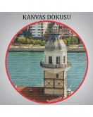 Kızkulesi ve Üsküdar Kuşbakışı Manzarası Dekoratif Kanvas Tablo-6509