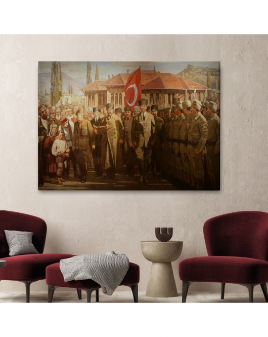 Atatürk'ün TBMM’den Cepheye Uğurlanma Tablosu-6552