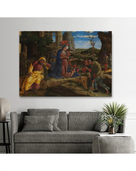 Çobanların Hayranlığı Tablosu - Andrea Mantegna The Adoration of the Shepherds-6590