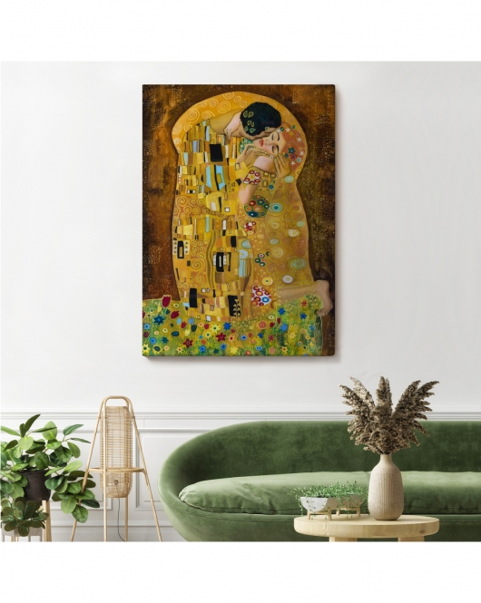 Gustav Klimt'in The Kiss İsimli Eseri Kanvas Tablo-5128