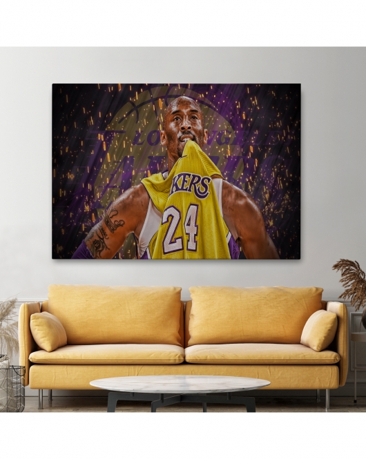 Kobe Bryant Los Angeles Lakers Kanvas Tablo / Black Mamba-5151