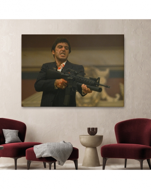 Scarface Alpacino İtalyan Mafya Kanvas Tablo-5147