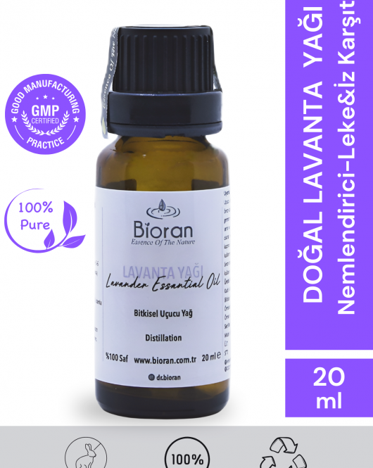 Lavanta Yağı % 100 Saf Bitkisel Uçucu Yağ 20 ml. (Lavender Essential Oil)