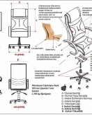 Nevrada Yönetici Koltuğu 73x54x52