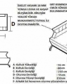 Arya 3'lü Bekleme Koltuğu 210 x 80x 74