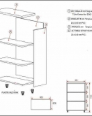 Ares Raflı Kitaplık 80x38x120